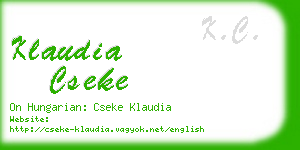 klaudia cseke business card